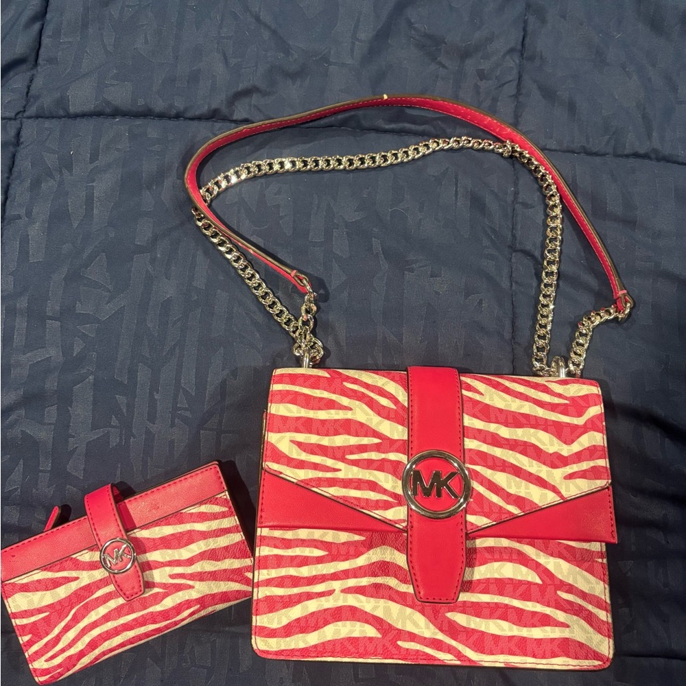 Michael Kors Greenwich small flap shoulder crossbody bag & matching Wallet